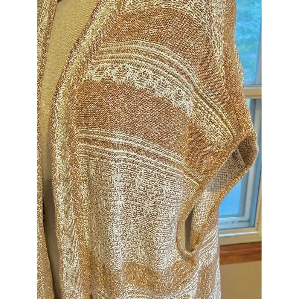 Vintage Cotton Fall Knit Bohemian Kimono Vest
